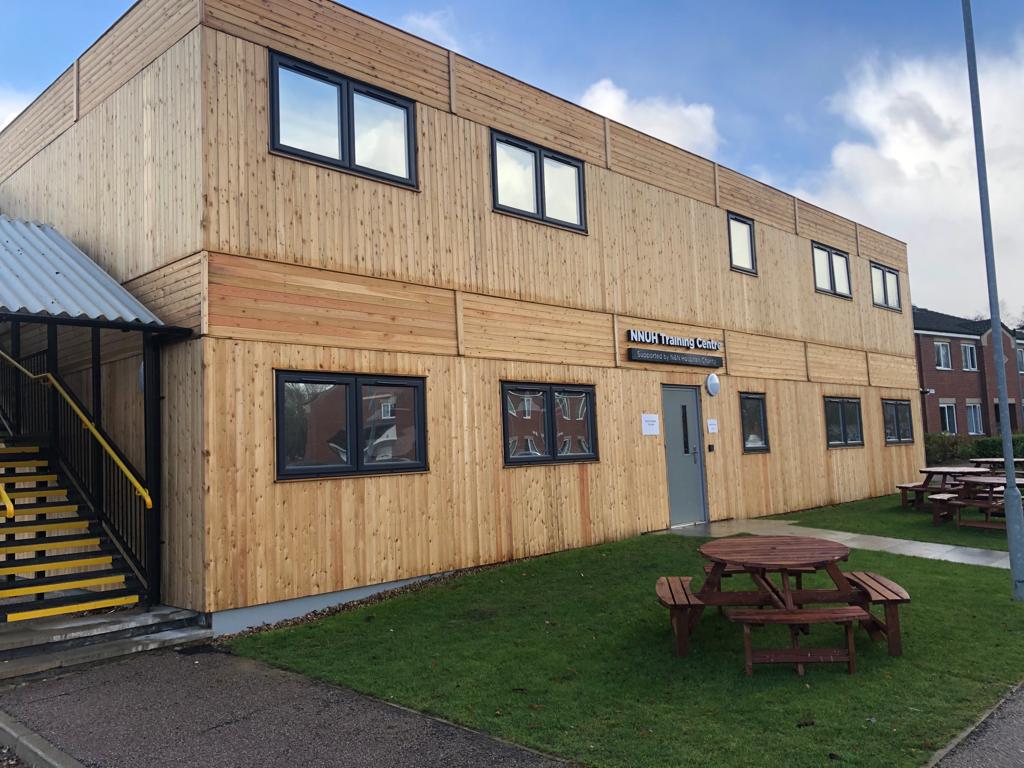 NHS Norwich modular training cabins